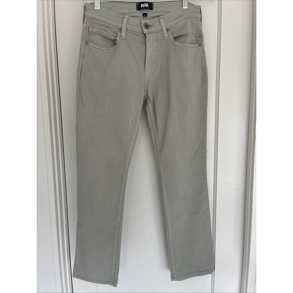 Paige $229 Men's Transcend Federal Slim Khaki Straight Jeans Size 28 X28